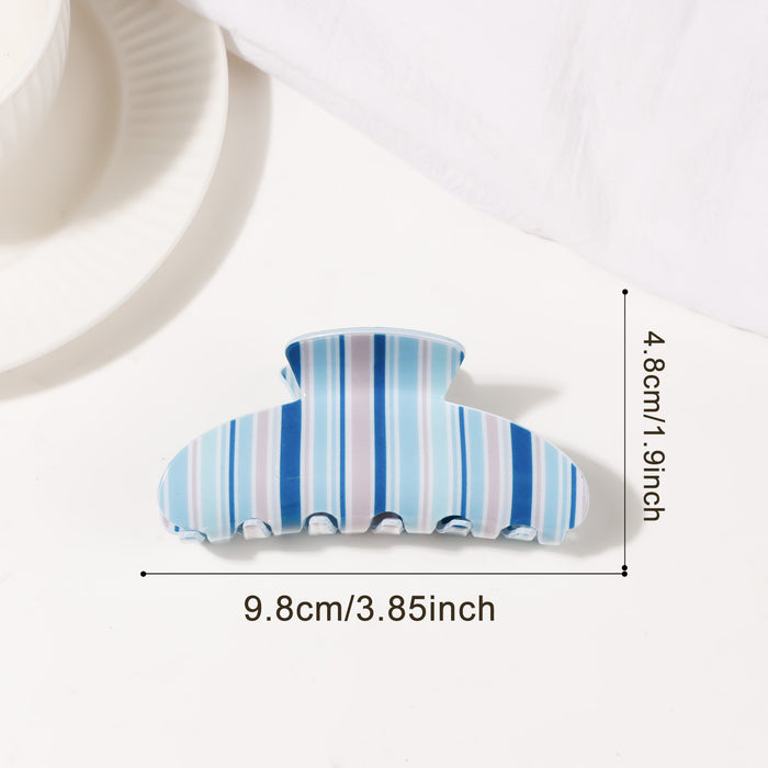 Wholesale Striped Shark Clip PVC Hair Claw Fashion Accessory For Everyday Styling And Boutique Resale