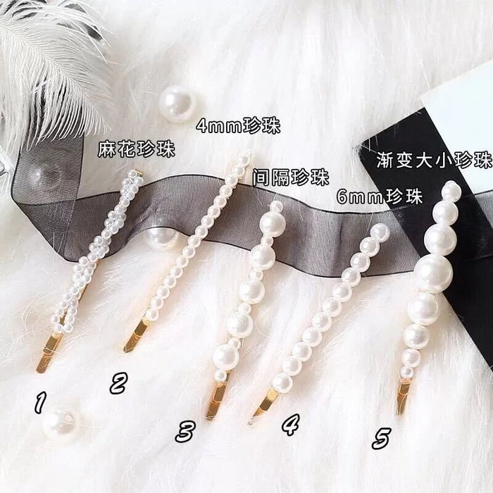 Wholesale Pearl Bangs Hairpin Simple Elegant Clip Sweet Hairpin Accessories Jewelry