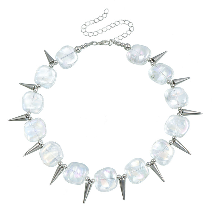 Wholesale alien-shaped rhinestone clavicle chain necklace