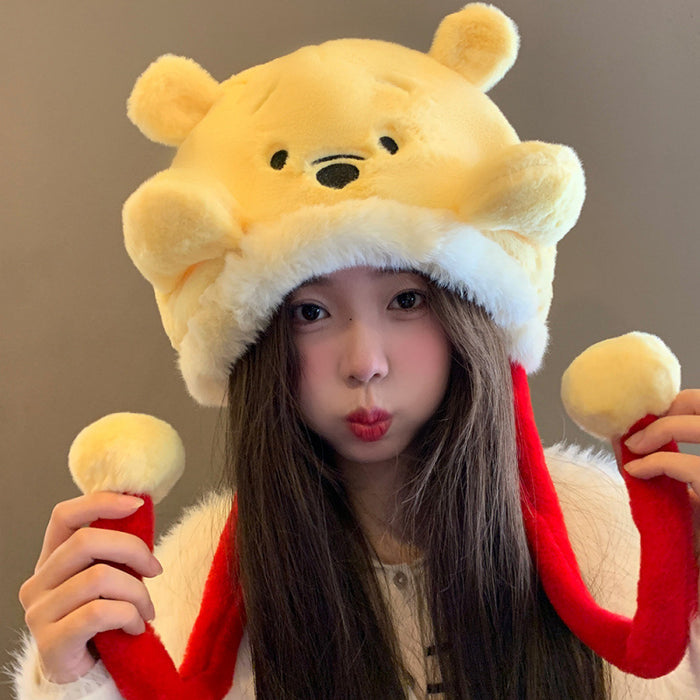 Wholesale Fluffy Hat Children Autumn and Winter Cartoon Cute Warm Cold Ear Hat Tide