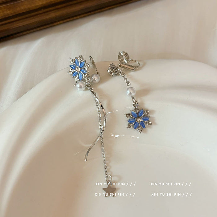 Wholesale New asymmetrical tassel earrings with niche and personalized design, high-end and versatile earrings