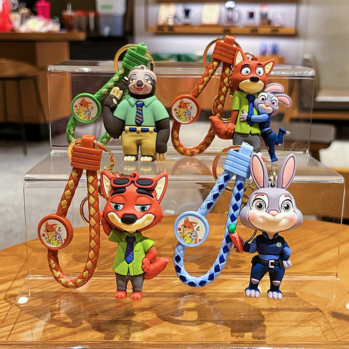 Wholesale Creative keychain chain, cute cartoon couple bag pendant