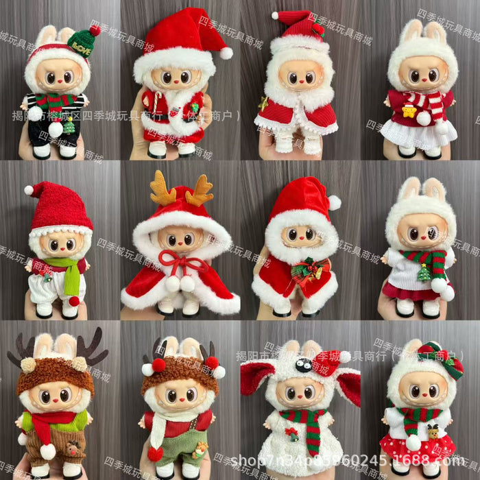 Wholesale Only the clothing keychain dolls Christmas outfit sets.