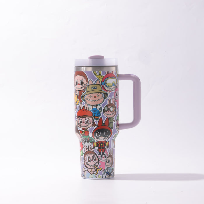 Wholesale 40oz Stainless Steel Tumbler with Handle and Straw Chic Drinkware MOQ≥2