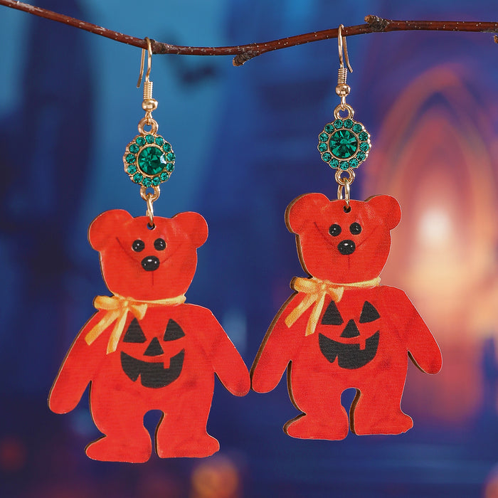 Wholesale  candy ghost hat earrings acrylic small holiday earrings cartoon cute funny earrings