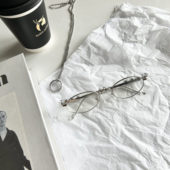 Wholesale Advanced natural pearl studded diamond frame, natural myopia frame