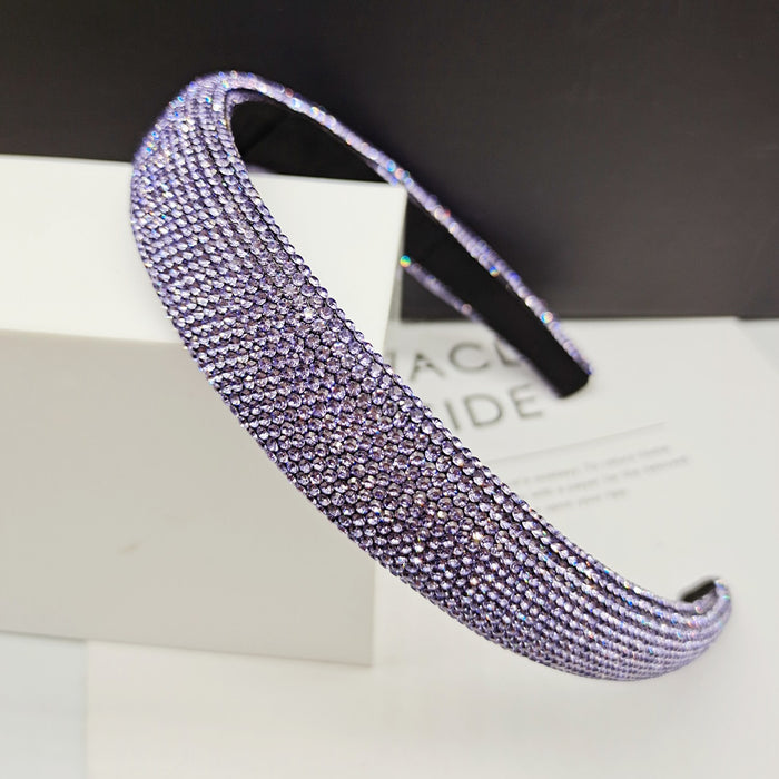 Wholesale Simple Full Diamond Wide Edge Non-slip Headband JDC-HD-YingT008