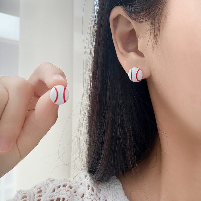 Wholesale Ball earrings set, personalized trend, simple, cute, compact, fashionable, commuting, dating, tourism wholesale