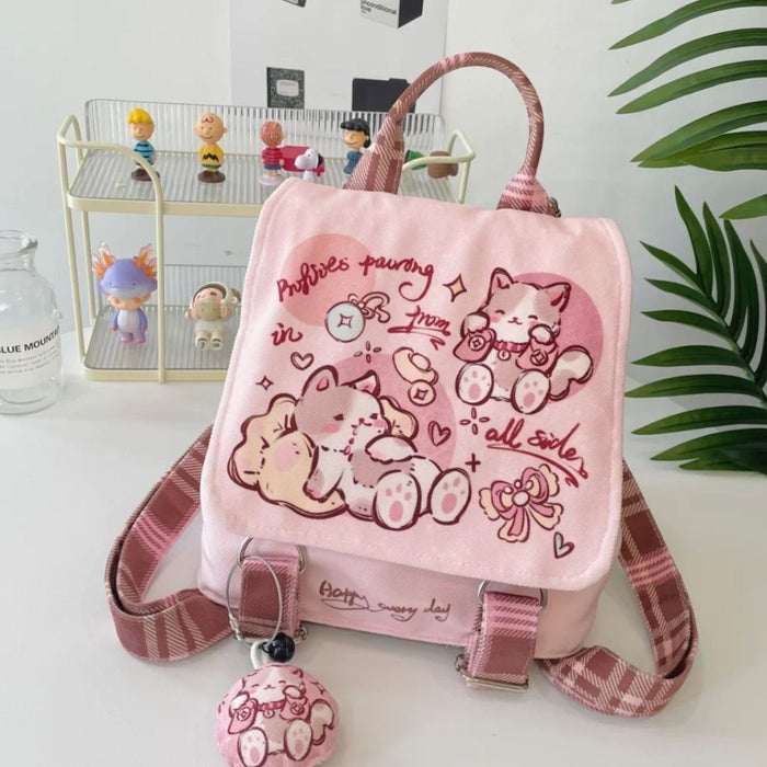 Wholesale Lightweight and large-capacity canvas puppy backpack bags for students