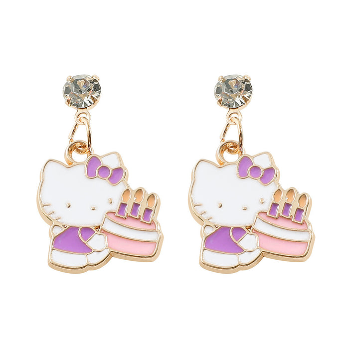 Wholesale Cartoon Cute Alloy Oil Drop Earrings JDC-ES-ShaoH009