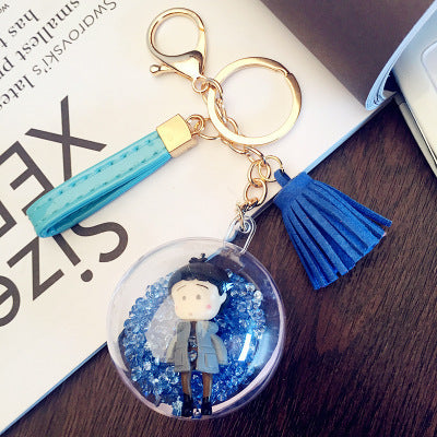 Space space gato muñeca gato llavero de cuero borlas de cuerda jdc-kc-weiy002