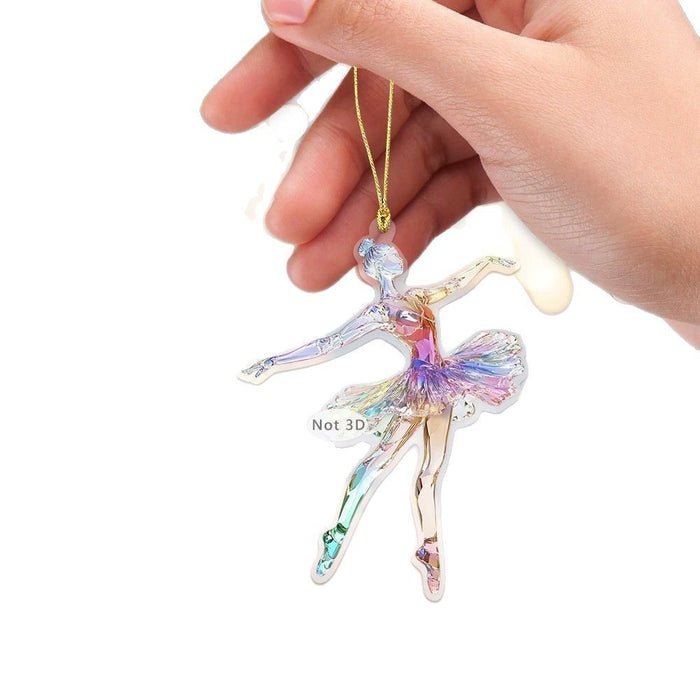 Wholesale Acrylic Sparkling Ballerina Christmas Ornament Home Decor Gift MOQ≥2