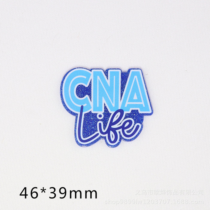 Wholesale Cartoon Letter Beverage Acrylic Pin DIY Patch Accessories JDC-FK-OuYie006