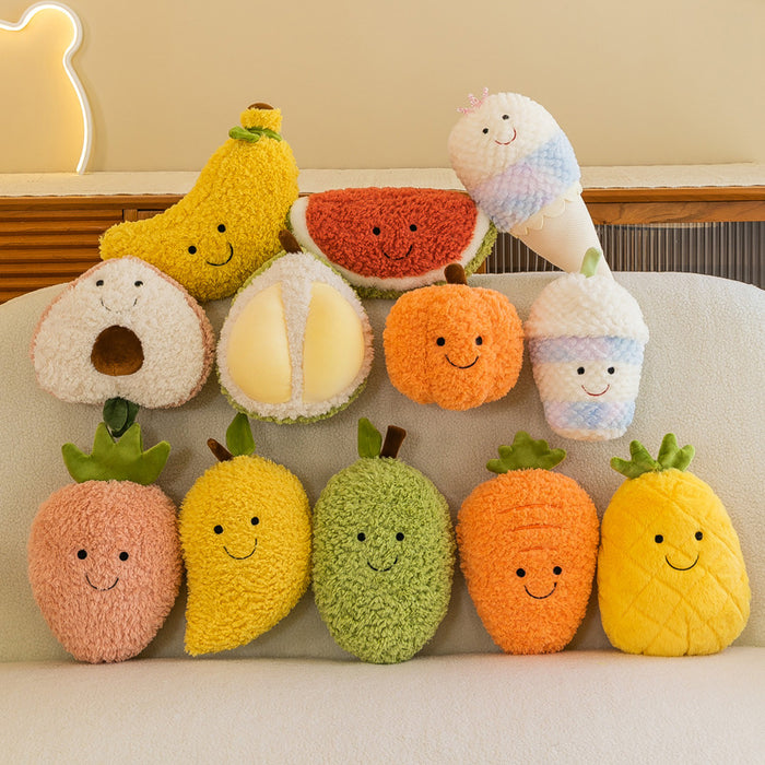 Wholesale Fruit Plush Toys Strawberry Watermelon Carrot Avocado Doll Wedding Throwing Cloth Doll Grab Machine JDC-DO-MW001