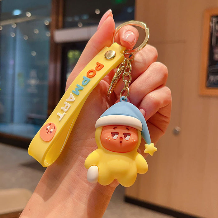 Wholesale Cartoon Star Character 3D PVC Keychain Bag Charm Stylish Student Backpack Pendant Birthday Gift Boutique Resale