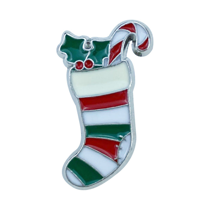 Wholesale Christmas Santa Reindeer Snowman Alloy Brooch Pin Chic Holiday Fashion Accessory MOQ≥2