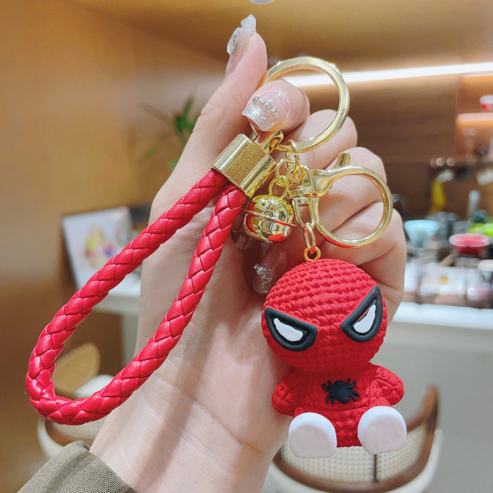 Wholesale resin woolen cartoon doll bag pendant keychain JDC-KC-ShuoT005