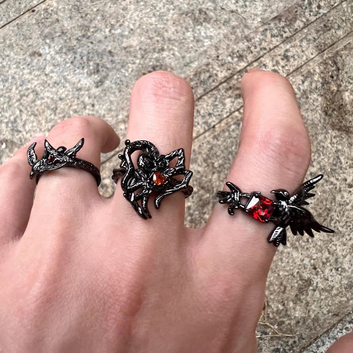 Wholesale Butterfly Irregular Flower Ring Hip-hop Fried Street Fashion Open Ring