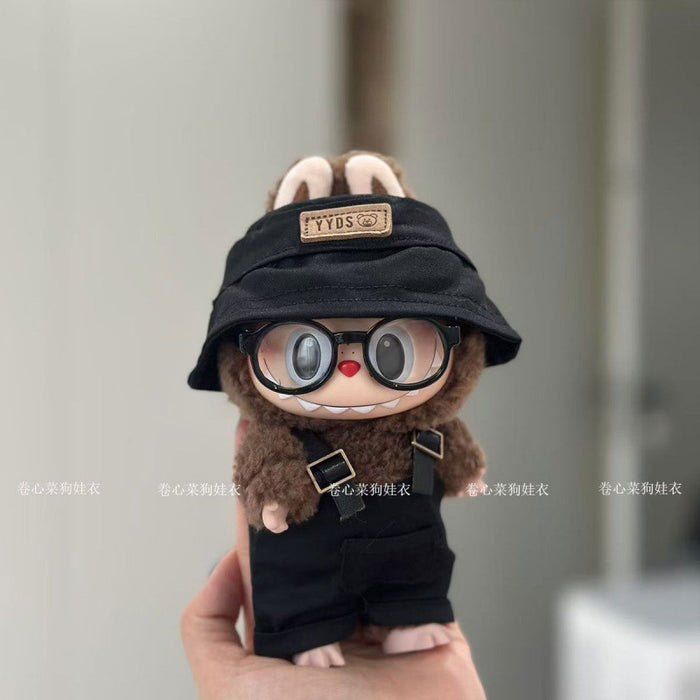 Wholesale Vinyl Doll overalls  hats clothes glasses