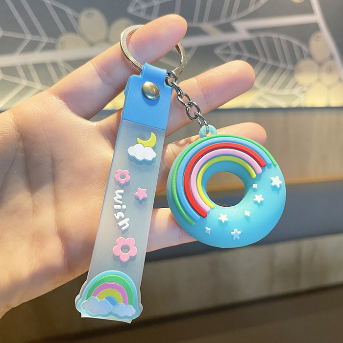 Wholesale PVC Cartoon Donut Keychain JDC-KC-ShiM007