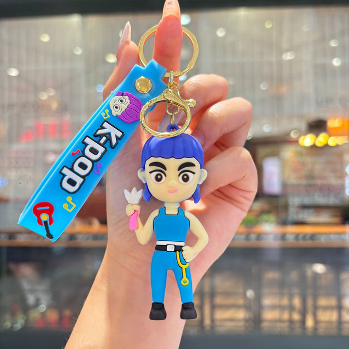 Wholesale KPOP  small PVC pendant keychain