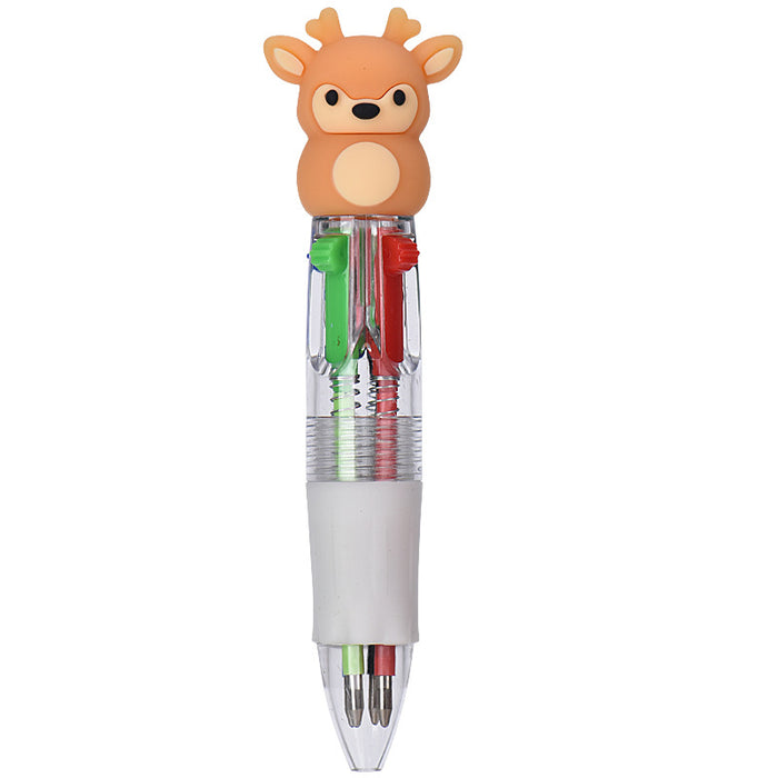 Wholesale Cute Thanksgiving Mini Four-color Ballpoint Pen Children' s Multicolor Hand Journal Marker Pen Student Stationery