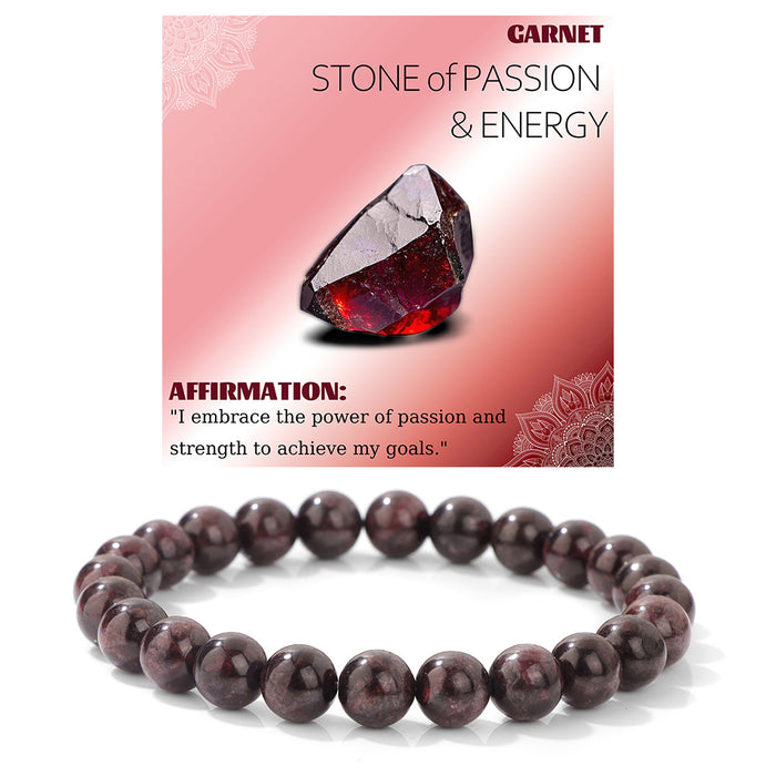 Wholesale 8mm stone bead bracelet with elastic cord a new design for couples