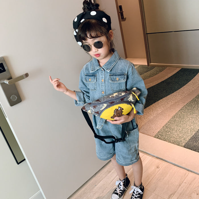 Wholesale New children's chest bag, crossbody bag, wearing change, shoulder bag