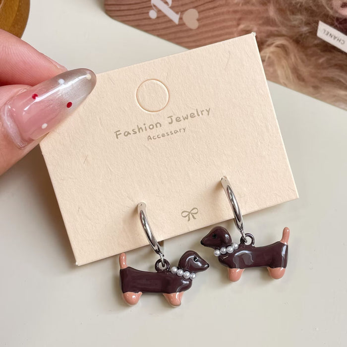 Wholesale Cartoon cute earrings with silver needles, niche and exquisite personalized earrings