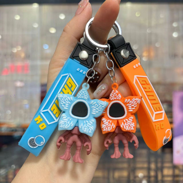 Wholesale PVC Soft Glue Piranha Doll Pendant Keychain Bag Charm Orange Decorative Accessory For Everyday