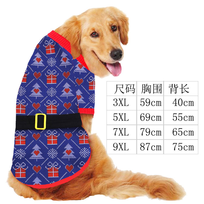 Wholesale Dogs Christmas Pet Supplies Clothes  Cotton Coat Autumn and Winter Elk Cat and Dog Clothes