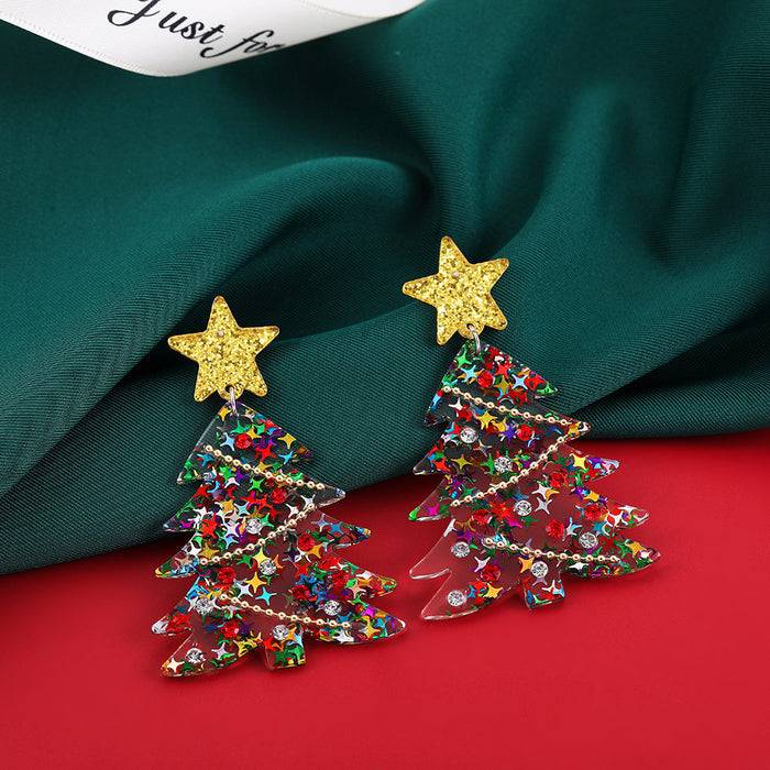 Wholesale Christmas  tree earrings