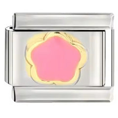 Wholesale Mother' s Day Series Stainless Steel Italian Flower Bracelet DIY Module Combination Jewelry