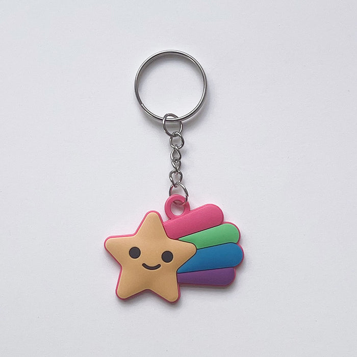 Wholesale Rainbow Plastic Keychain JDC-KC-TianTiao001