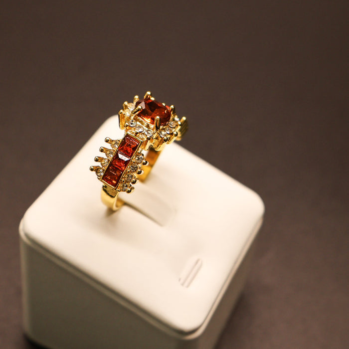 Wholesale Alloy inlaid zircon ring, niche accessory, personalized ring