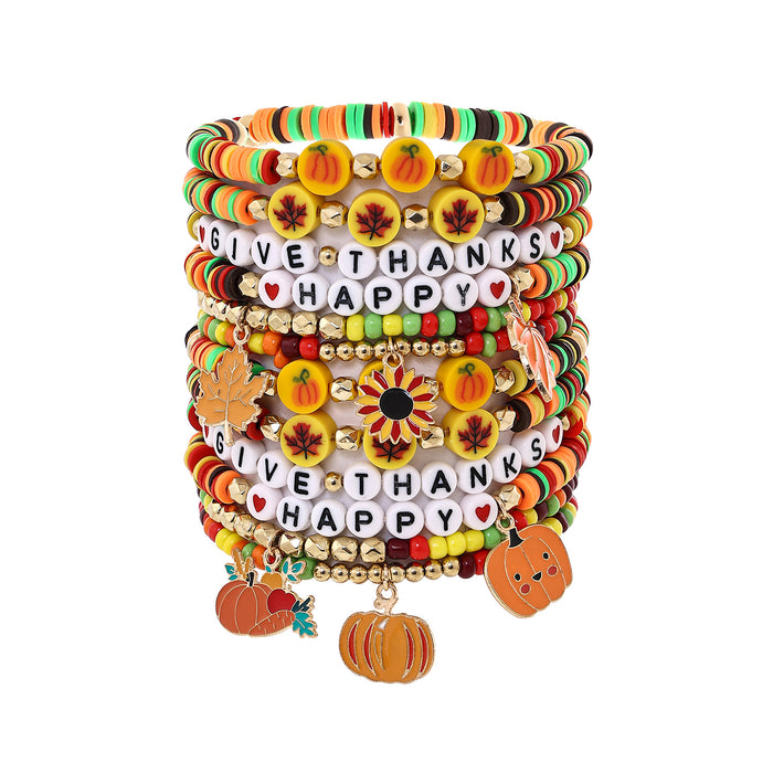 Wholesale Thanksgiving-themed polymer clay bracelet