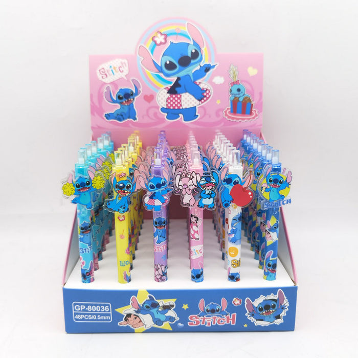 Wholesale 48 pcs Black core 0. 5mm cute cartoon sticker push-button pen