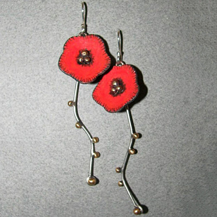 Wholesale Asymmetrical Graffiti-Style Antique Copper Earrings
