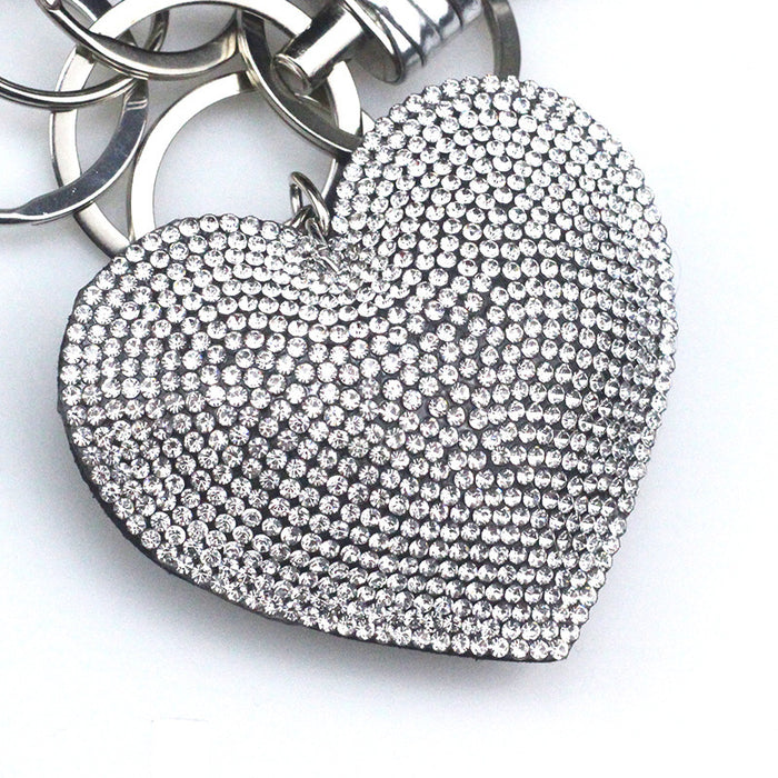 Wholesale Plush Heart Diamond Keychain 7-piece Set JDC-KC-TouMS076