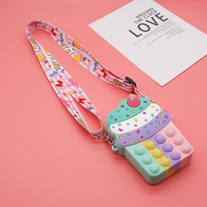 Wholesale Children's Fashion Shoulder Bag Cute Casual Silicone Pressure Relief Bag