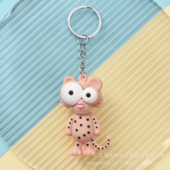 Wholesale 10PCS Cartoon Big Eye Animal Doll Keychain JDC-KC-AQing006