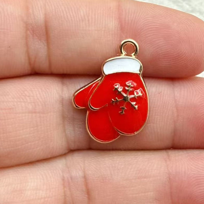 Wholesale 10pcs New oil-drip Christmas-themed alloy accessories  cartoon snowman  reindeer,   DIY pendant accessories