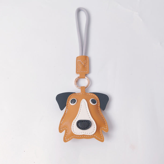 Wholesale PU Dog Keychain Pendant Cute Border Collie Husky Schnauzer Street Style Fashion Accessory