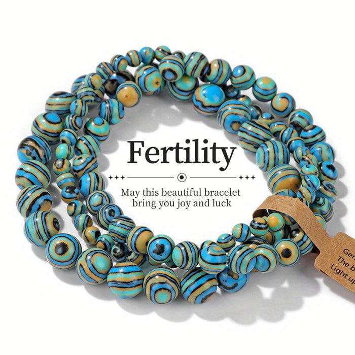 Wholesale Agate Turquoise Beaded Bracelet Retro Colorful Stone Bracelet Jewelry