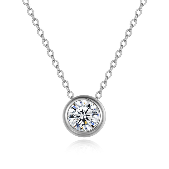 Wholesale Pure silver necklace pendant with simple design