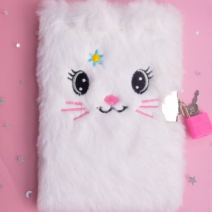 Wholesale Fabric A6 Lockable Plush Notebook with Tie Dye Heart Cover MOQ≥3