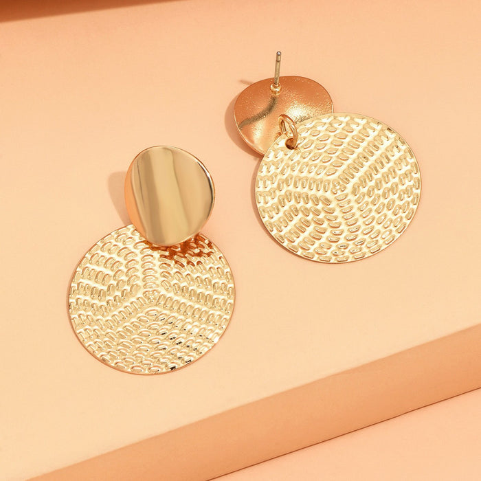 Wholesale Round Big Earrings Fashion Personality Temperament Metal Geometry Ear Stud