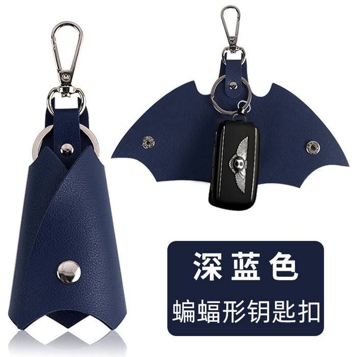 Wholesale Trendy Bat Shape PU Leather Car Keychain Key Ring Accessory For Men Women Gift