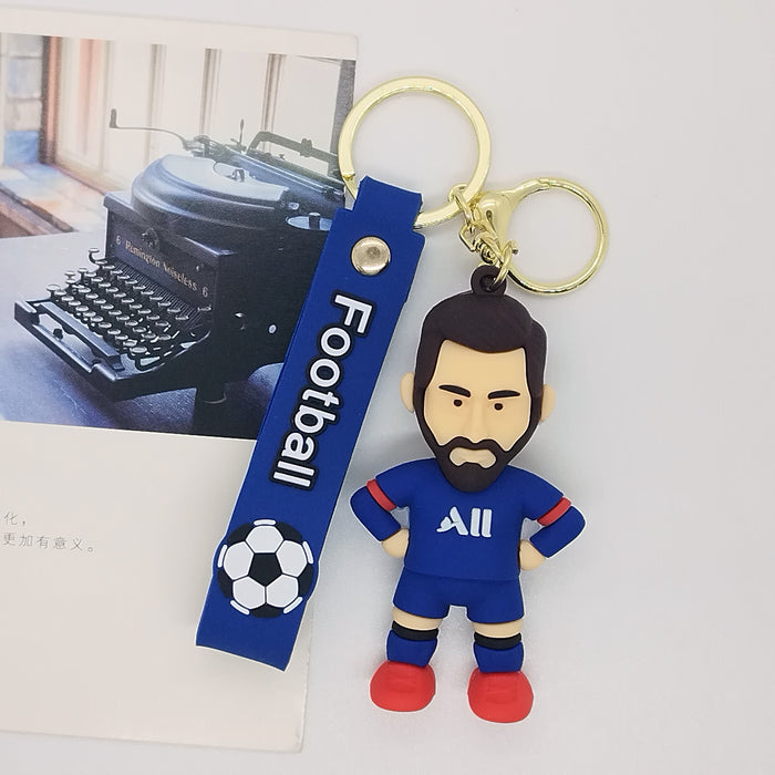 Wholesale cartoon character Messi key chain pendant bag car key chain accessories gift