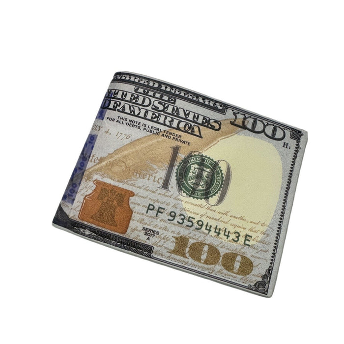 Wholesale Retro Dollar Bill Gold Pattern Men' s Wallet Fashion Accessory Gift MOQ≥2